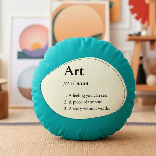 Almohada personalizada de arte estilo diccionario  (Fully customizable pillow for art lovers)