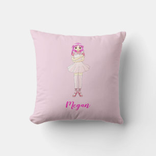 Almohada Personalizada de Ballet de Chica de Anime
