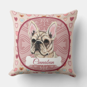 Almohada personalizada de Bulldog francés broncead