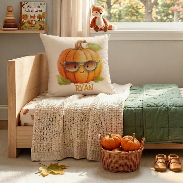 Almohada personalizada de calabaza naranja linda (Subido por el creador)