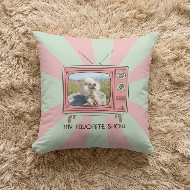 Almohada personalizada de caniche con foto TV past (Subido por el creador)