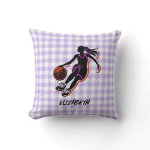 Almohada personalizada de chica de baloncesto