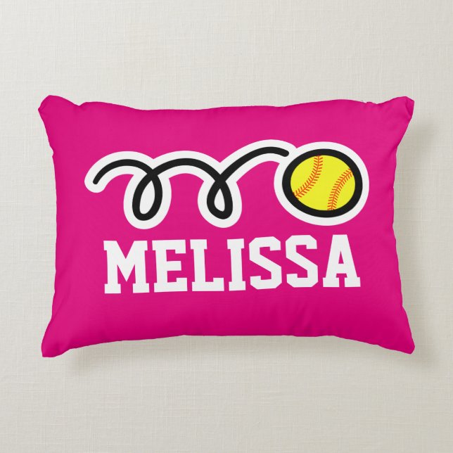 almohada personalizada de chicas rosados con softb (Anverso)