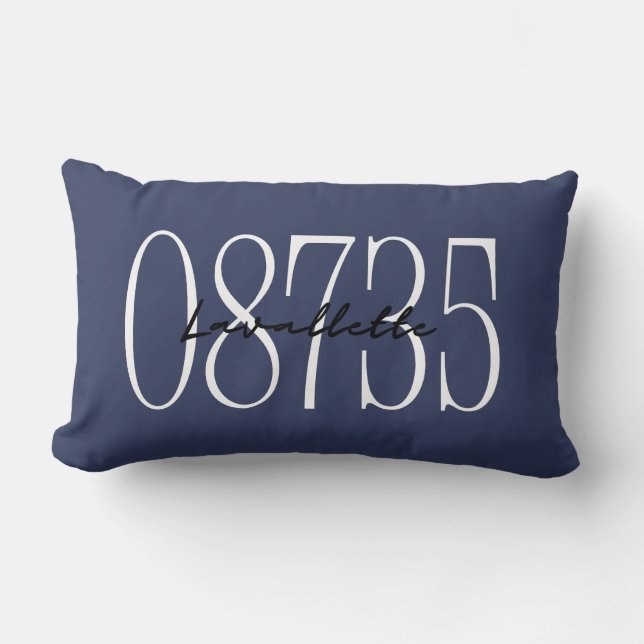 Almohada Personalizada de Código Postal de Pueblo  (Anverso)