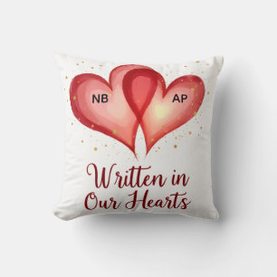 Almohada personalizada de corazones