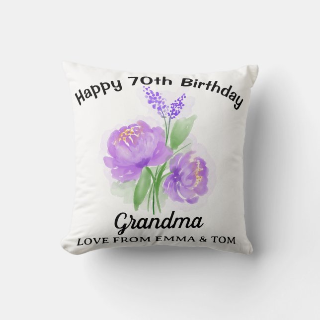 Almohada personalizada de cumpleaños (Anverso)