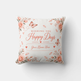 Almohada personalizada de días felices