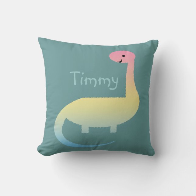 Almohada personalizada de dinosaurio para niños (Anverso)