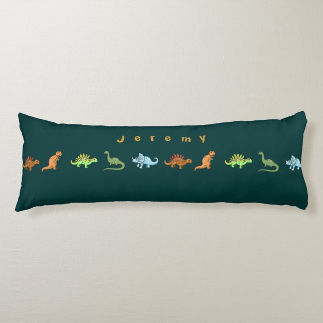 Almohada personalizada de Dinosaurios Cute Añadir  (Anverso)
