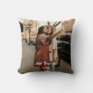 Almohada personalizada de dos caras con dos fotos
