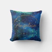Almohada personalizada de estrellas brillantes