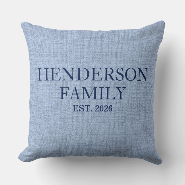 Almohada personalizada de familia con patrón de li (Anverso)