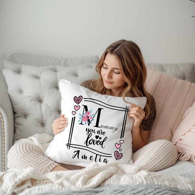Almohada Personalizada de Flores para Mamá (Subido por el creador)