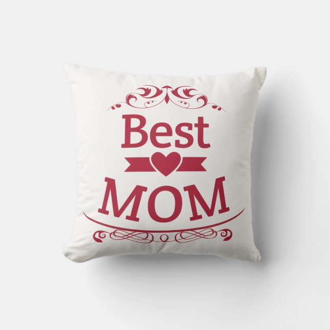 Almohada personalizada de foto "Mejor Mamá" (Anverso)