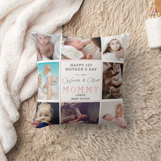 Almohada Personalizada de Foto para el Primer Día  (Manta)