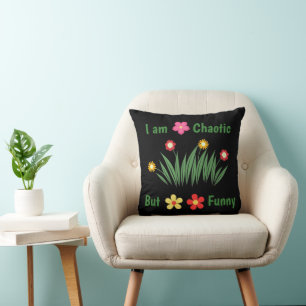 Almohada personalizada de hippie con flores