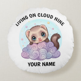 Almohada personalizada de hurón lindo