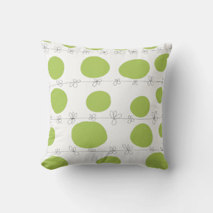 Almohada personalizada de impresión total de verde