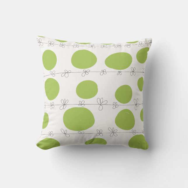 Almohada personalizada de impresión total de verde (Anverso)