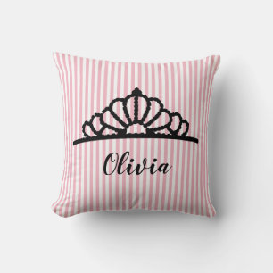 Almohada personalizada de la banda rosa de la prin