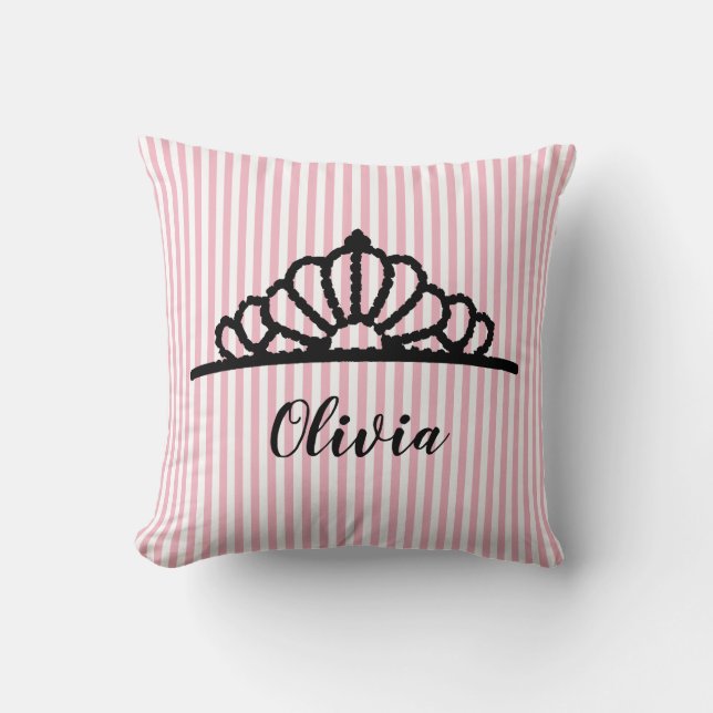 Almohada personalizada de la banda rosa de la prin (Anverso)