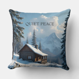 Almohada personalizada de la cabaña de paz silenci