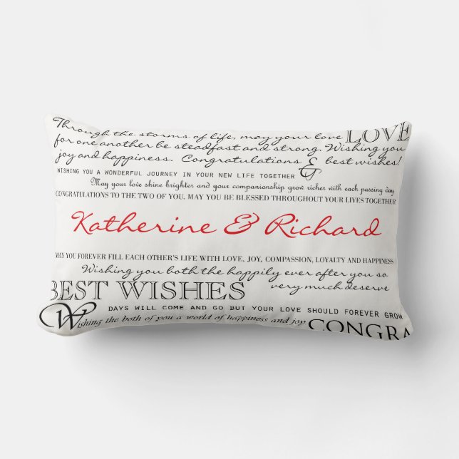 Almohada personalizada de la enhorabuena (Anverso)