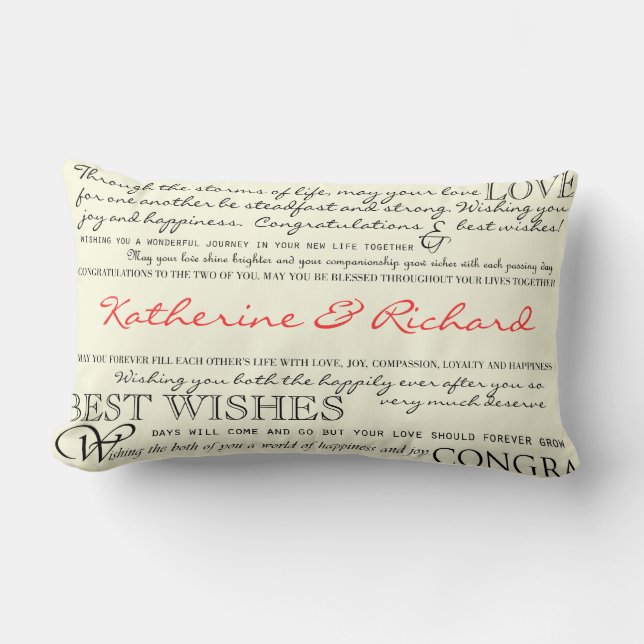 Almohada personalizada de la enhorabuena (Anverso)