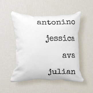 Almohada personalizada de la familia
