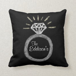 Almohada personalizada de la familia del anillo de