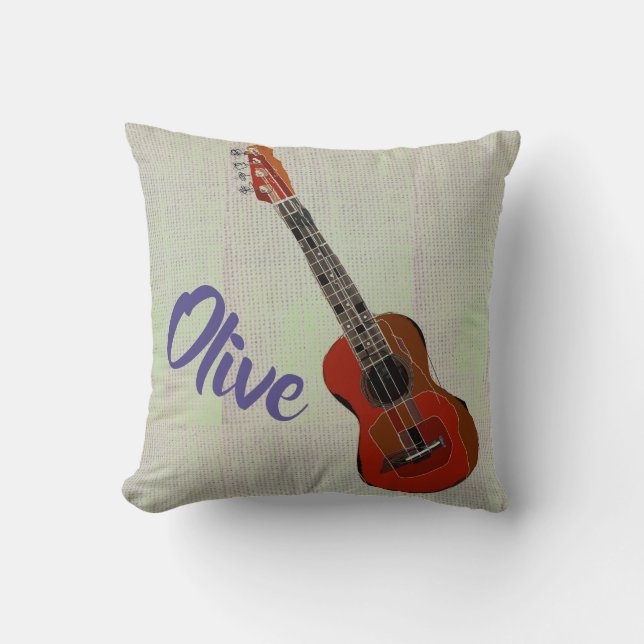 Almohada personalizada de la guitarra (Anverso)