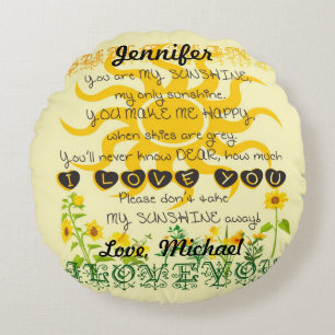 Almohada personalizada de la sol