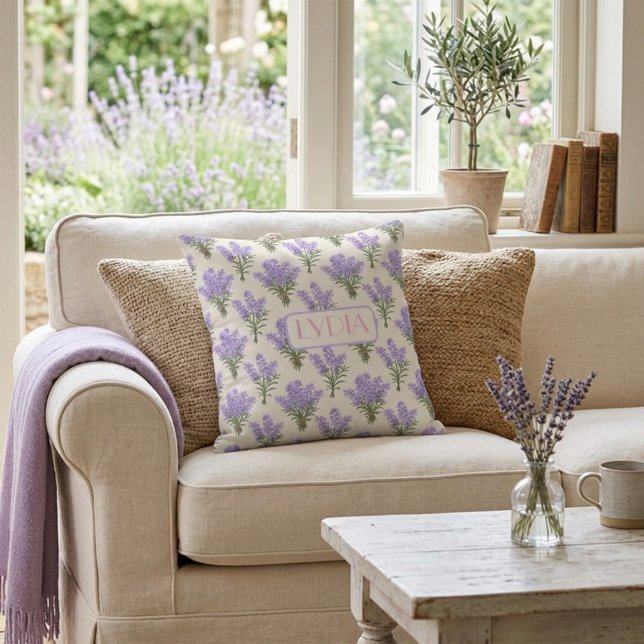Almohada personalizada de lavanda de Provenza (Subido por el creador)