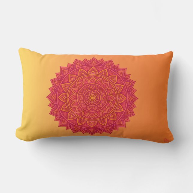 Almohada personalizada de mandala – Ornamento de c (Anverso)
