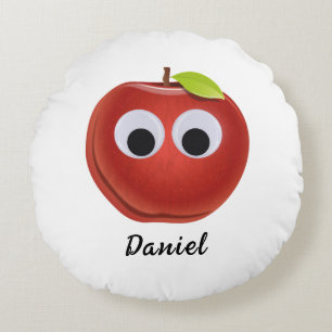Almohada personalizada de manzana con ojos diverti