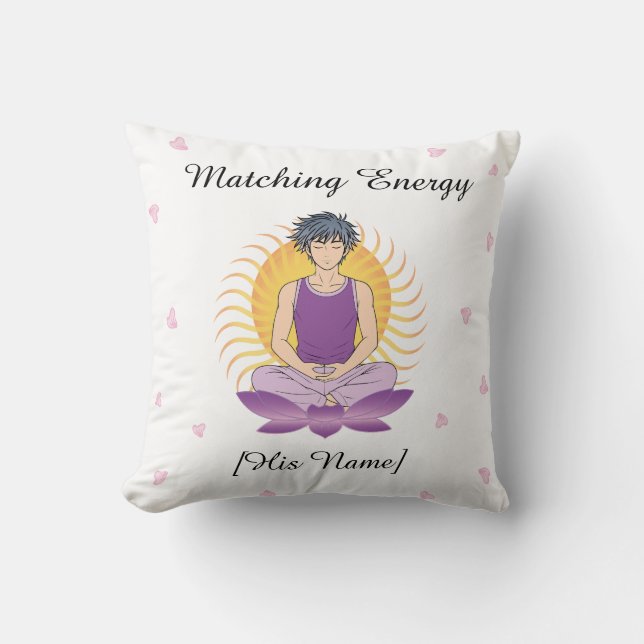 Almohada personalizada de mindfulness para él | No (Anverso)