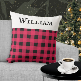 Almohada Personalizada de Navidad con Cuadros Búfa