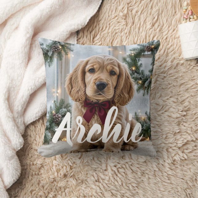 Almohada personalizada de Navidad con foto (Manta)