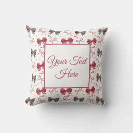 Almohada personalizada de Navidad con lazos adorab