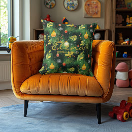 Almohada personalizada de Navidad con nombre y cit