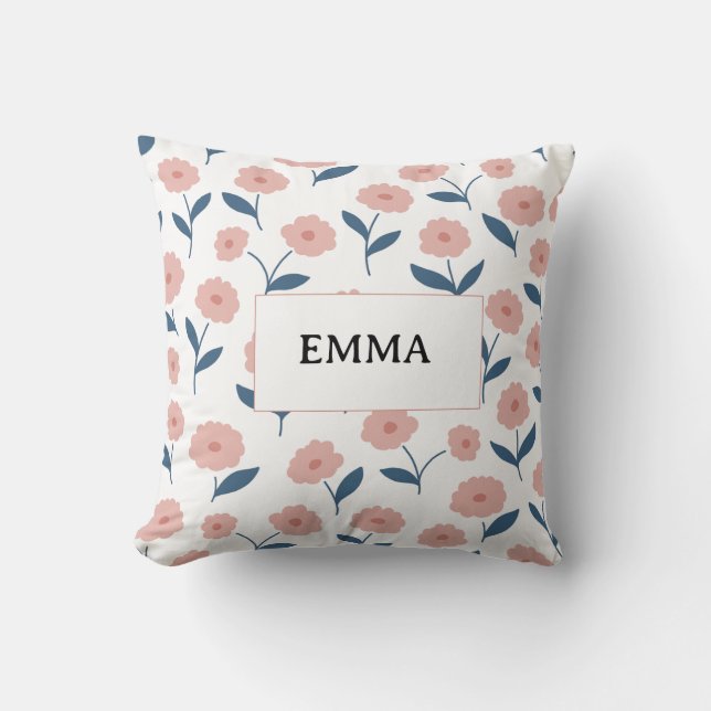 Almohada Personalizada de Navidad Feliz con Nombre (Anverso)