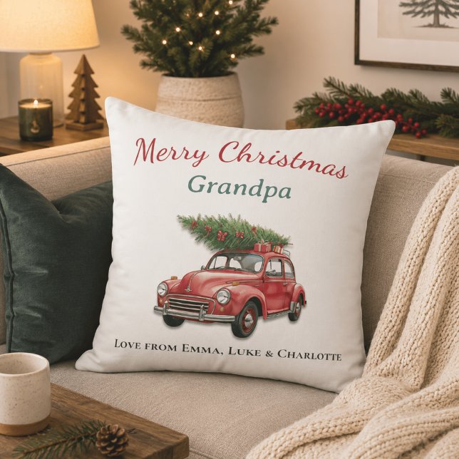Almohada personalizada de Navidad para Abuelo (Subido por el creador)