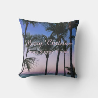 Almohada personalizada de Navidad tropical para re
