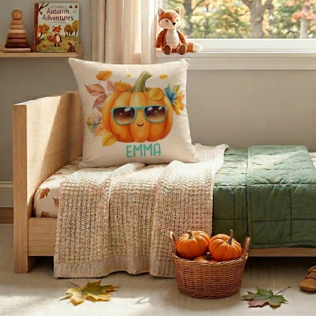 Almohada personalizada de niños de calabaza otoñal (Subido por el creador)