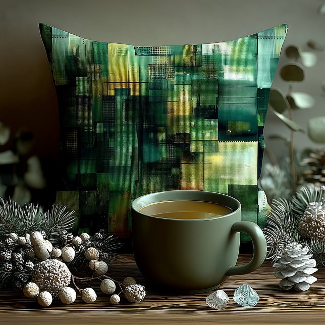 Almohada Personalizada de Nombre Abstracto Verde (Subido por el creador)