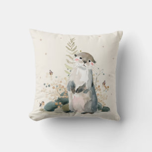 Almohada personalizada de nutria para echar