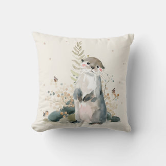 Almohada personalizada de nutria para echar