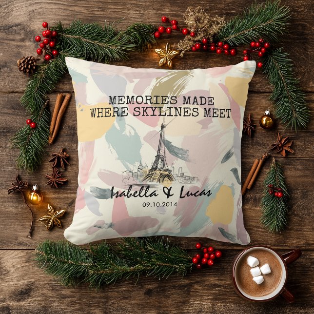 Almohada personalizada de pareja con paisaje urban (Subido por el creador)