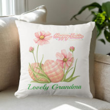Almohada personalizada de Pascua con huevo de acua