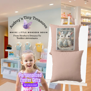 Almohada personalizada de Pascua para bebé